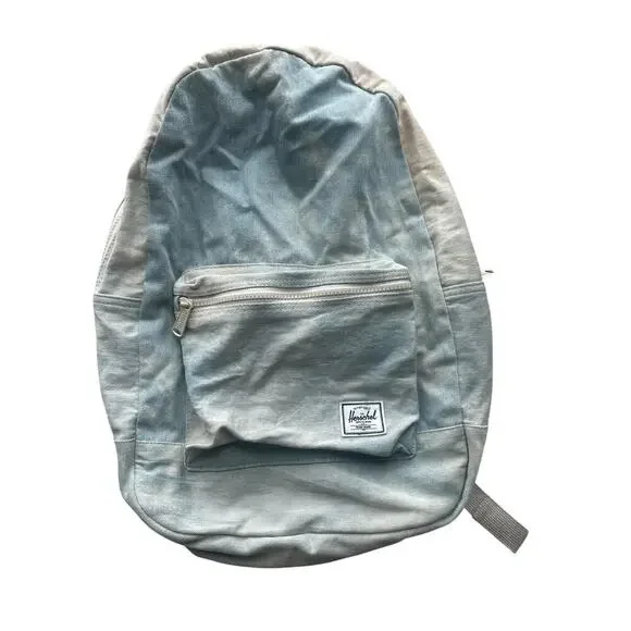 Herschel Supply Co. | Bags | Herschel Supply Co Denim Backpack Zipper  Adjustable Strap Tie Dye Blue Medium | Poshmark